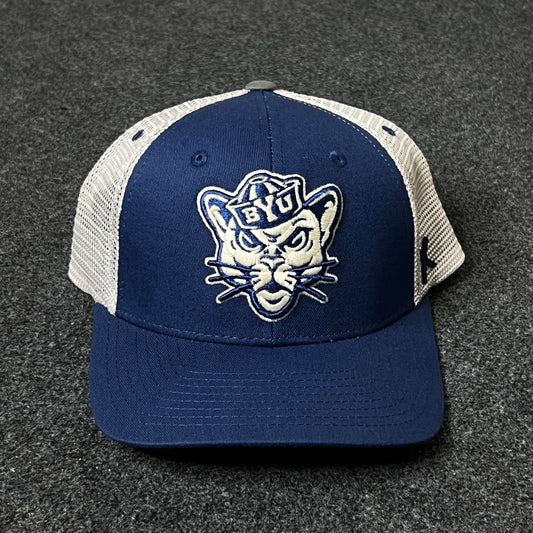 BYU Cougars Trucker Hat – Blue & White Mesh Cap