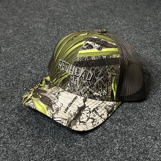 RedHead Camo Trucker Hat – Outdoor Hunting Mesh Cap
