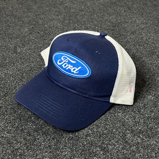 Ford Trucker Hat – Blue & White Mesh Cap