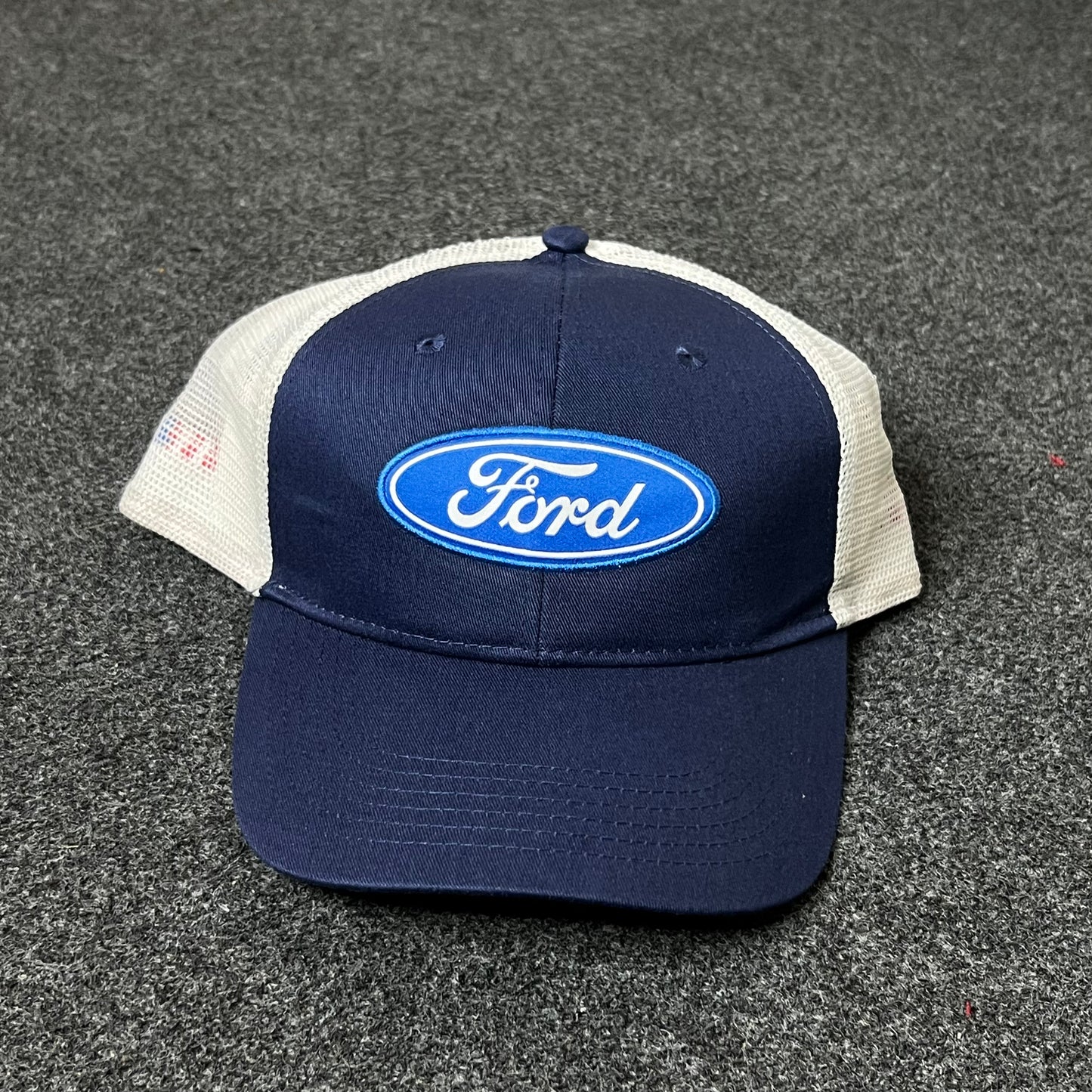 Ford Trucker Hat – Blue & White Mesh Cap