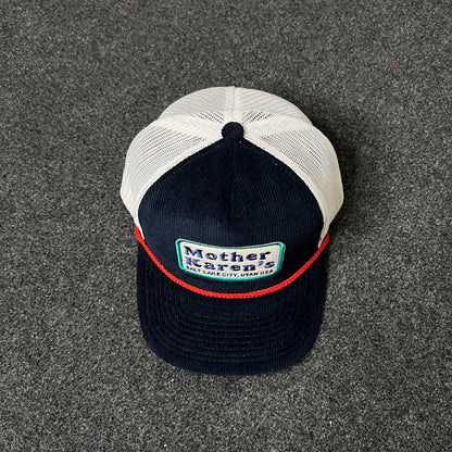 Mother Karen’s Trucker Hat – Retro Navy & White Cap