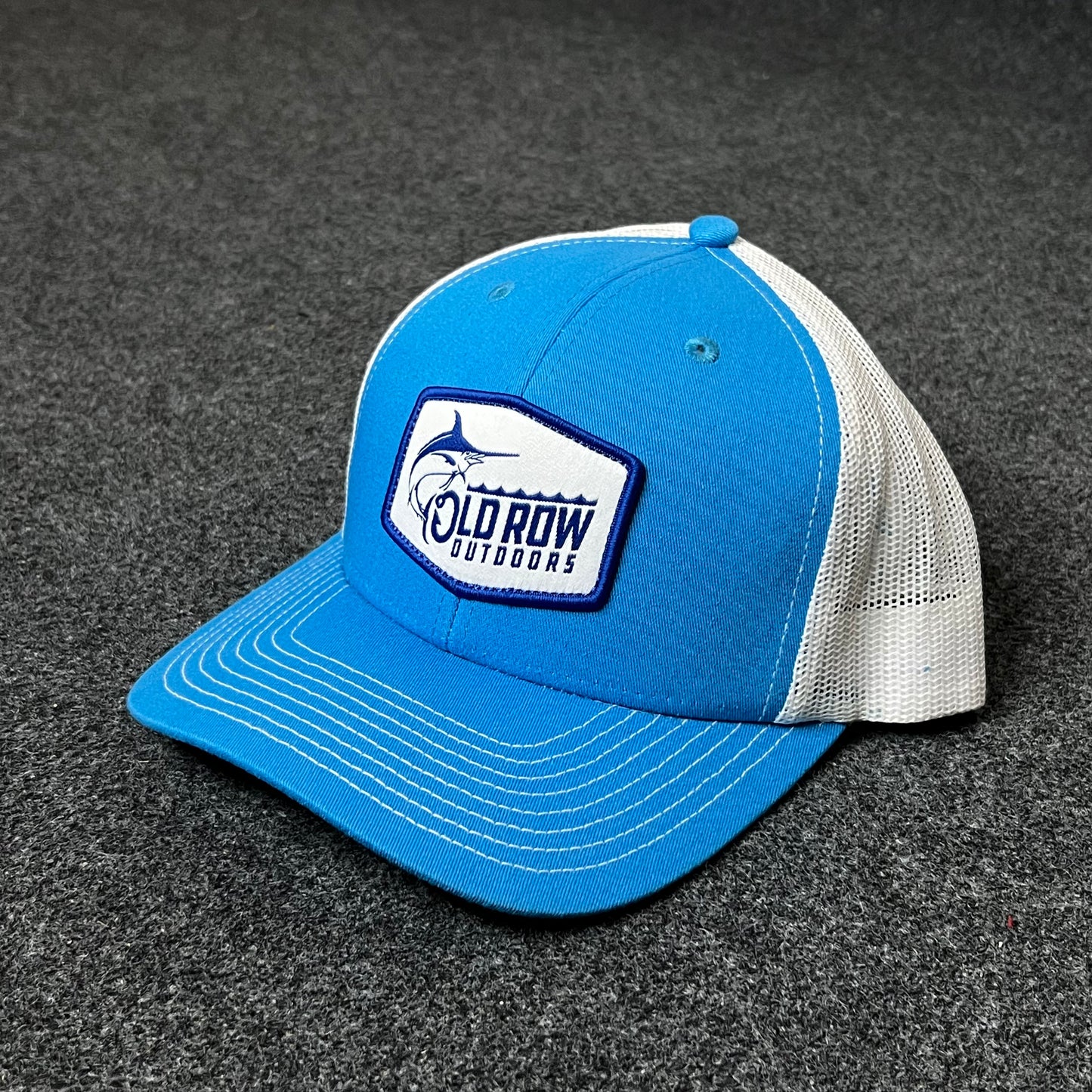 Old Row Outdoors Trucker Hat – Blue & White Mesh Cap