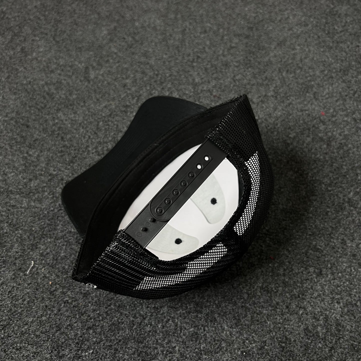EI Logo Trucker Hat – Black Mesh Cap