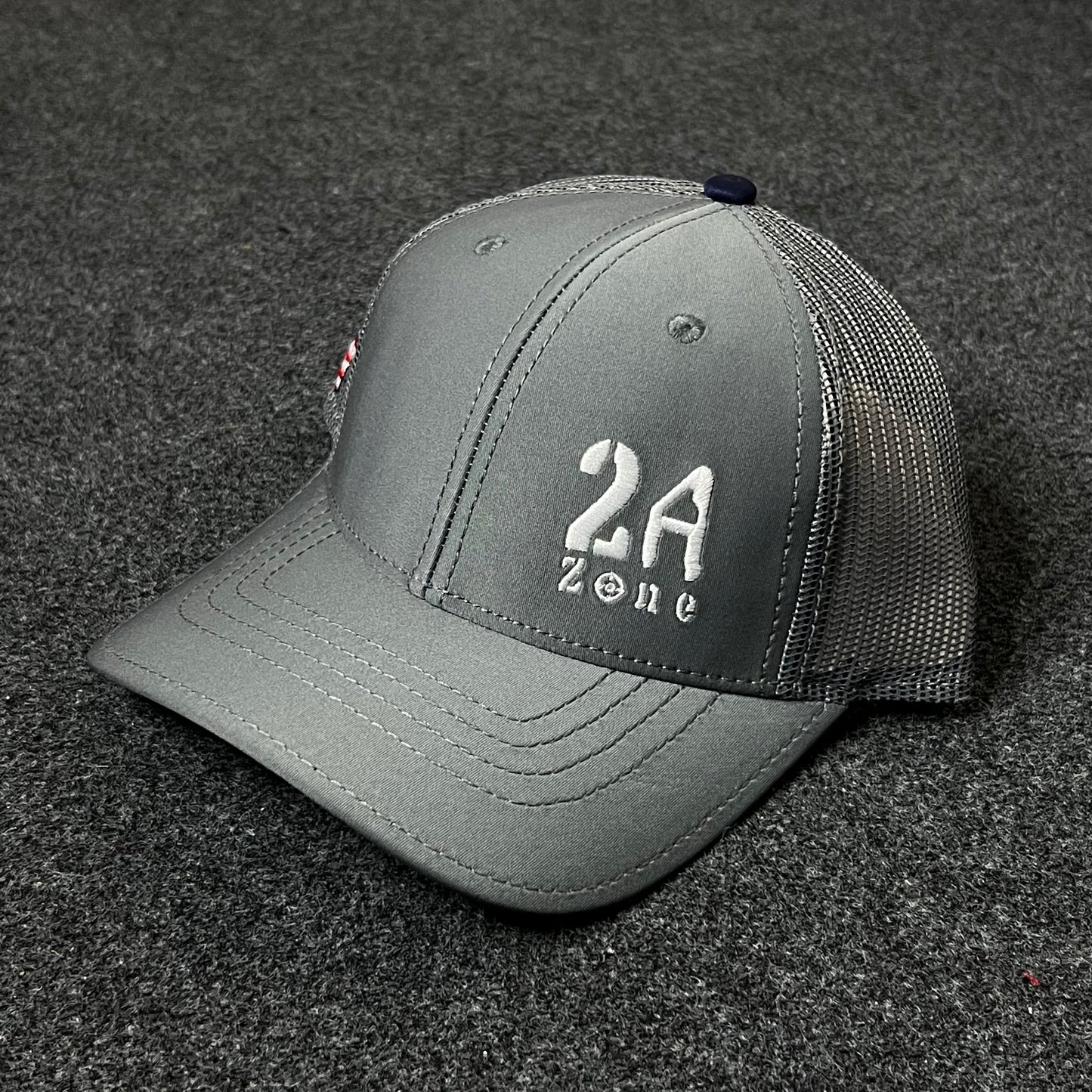 2A Zone Trucker Hat – Gray Mesh Cap
