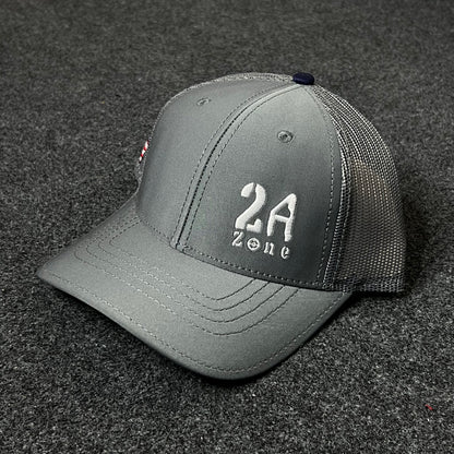 2A Zone Trucker Hat – Gray Mesh Cap