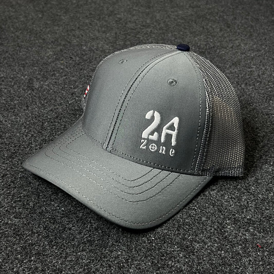 2A Zone Trucker Hat – Gray Mesh Cap
