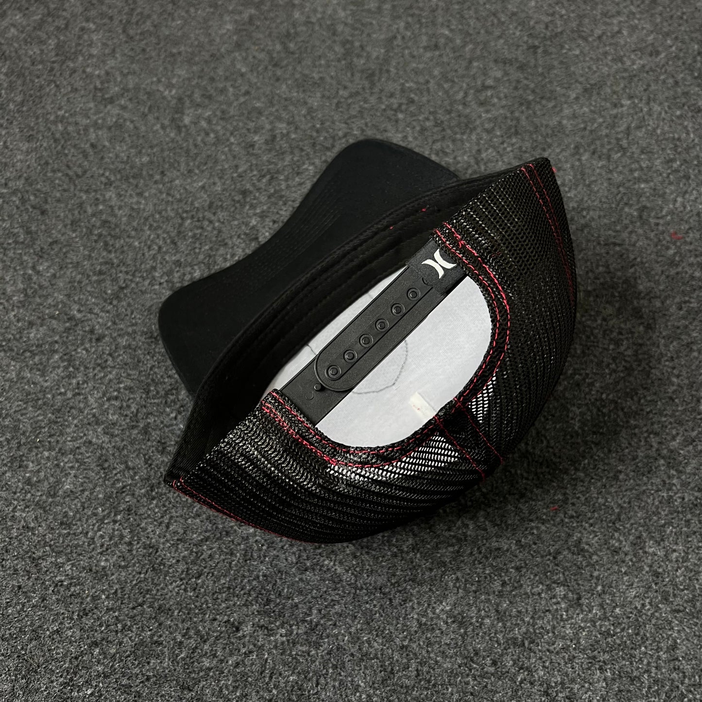 Snake Pit Trucker Hat – Black & Red Mesh Cap