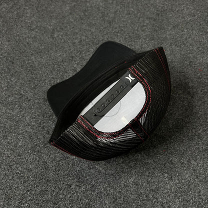 Snake Pit Trucker Hat – Black & Red Mesh Cap
