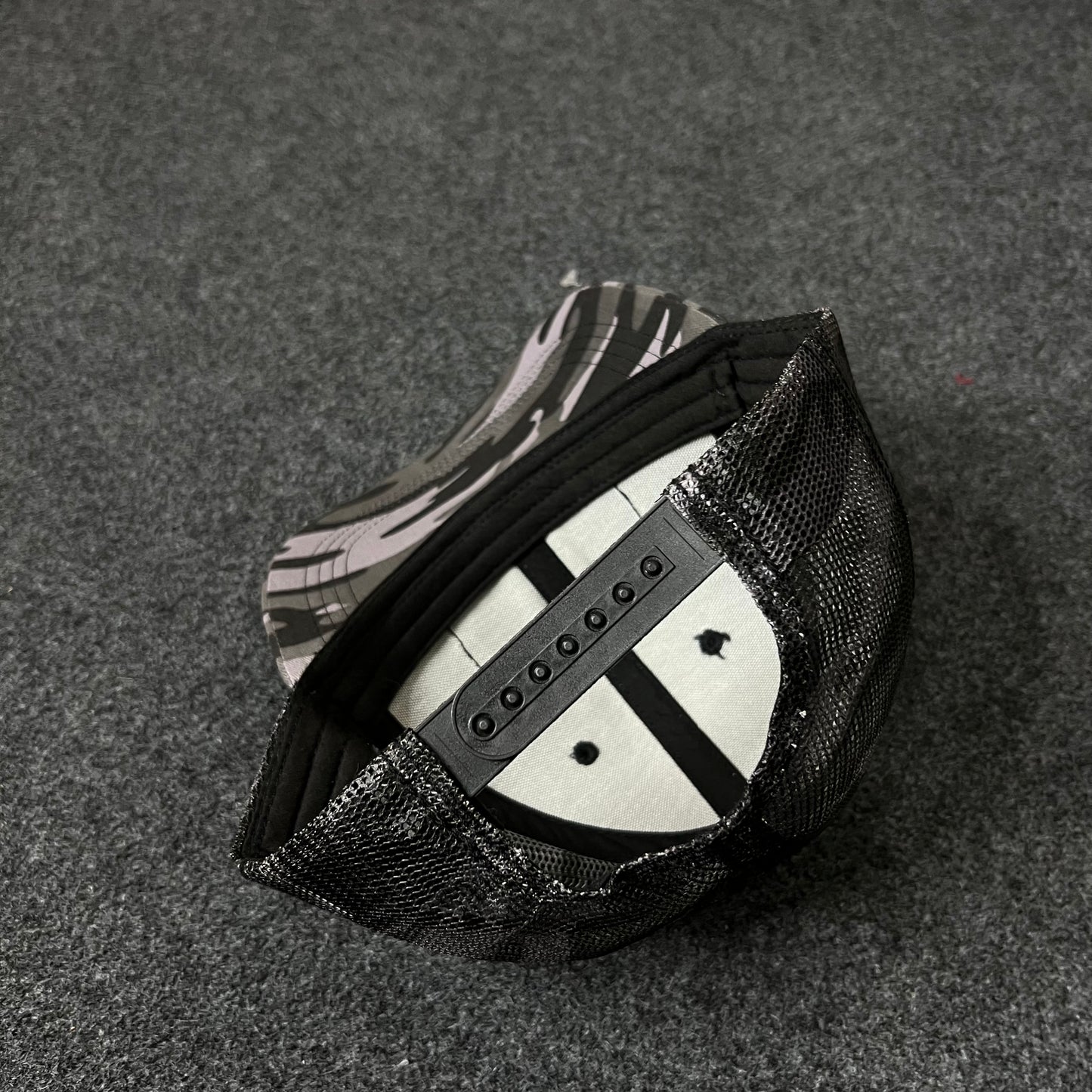 Tactical Camo Trucker Hat – Blacked Out Flag Patch
