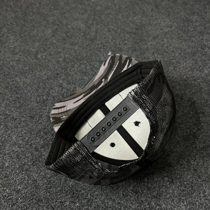 Tactical Camo Trucker Hat – Blacked Out Flag Patch