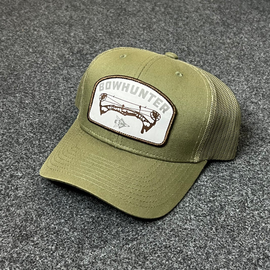 Bowhunter Mesh Back Trucker Hat – Olive Green