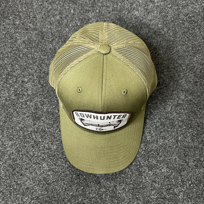 Bowhunter Mesh Back Trucker Hat – Olive Green
