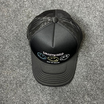 SmileWorld Mesh Back Baseball Cap – Black