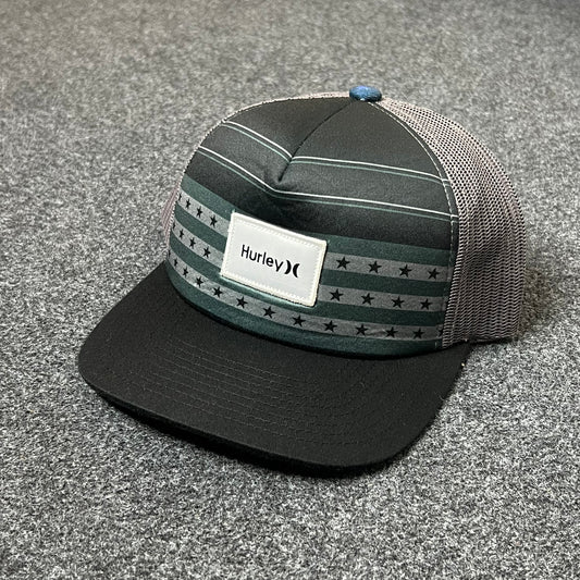 Katin Stripe & Stars Mesh Back Baseball Cap – Gray & Black