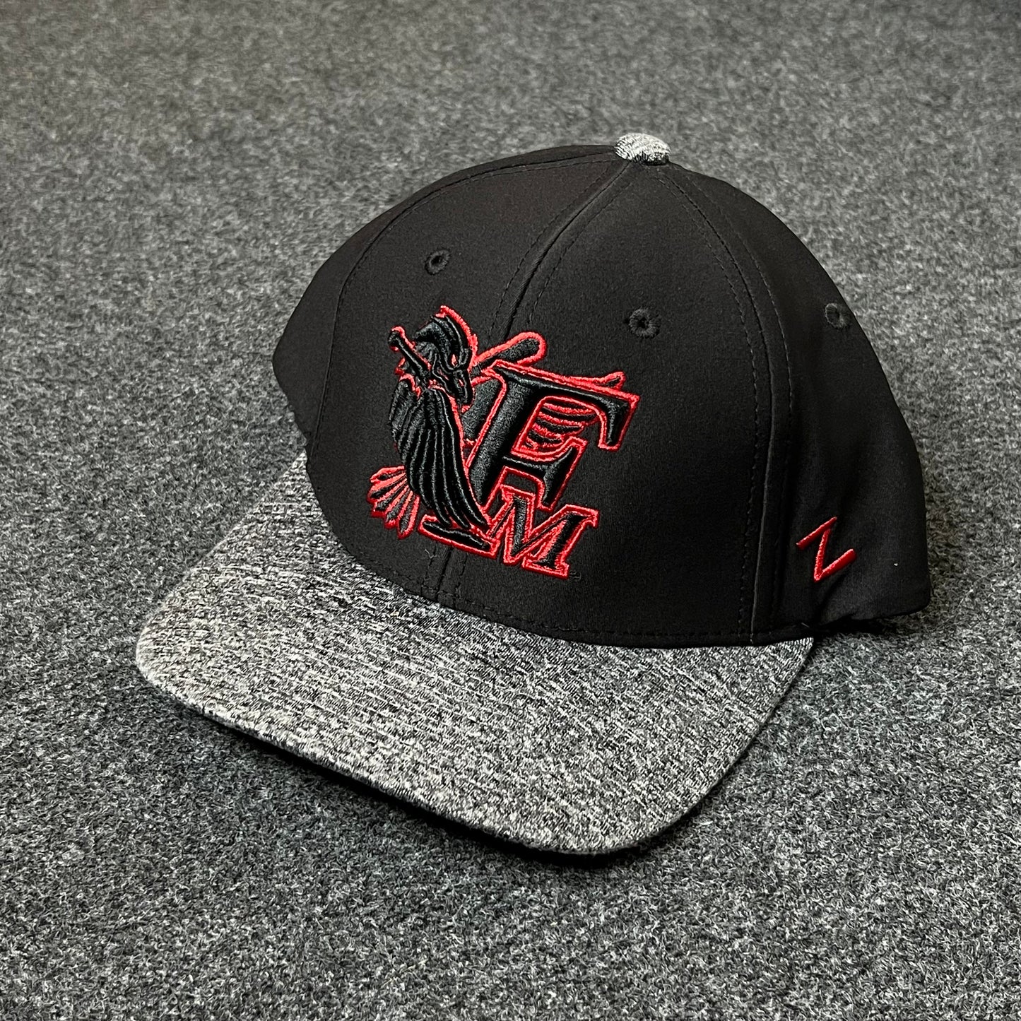 FM Logo Baseball Cap – Black, Red & Gray