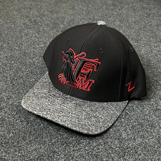 FM Logo Baseball Cap – Black, Red & Gray