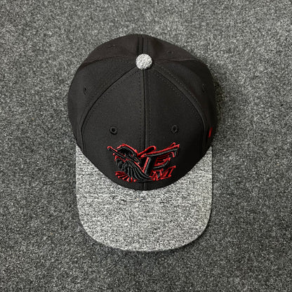 FM Logo Baseball Cap – Black, Red & Gray