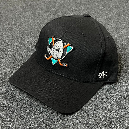 Anaheim Ducks Classic Logo Baseball Hat  – Black