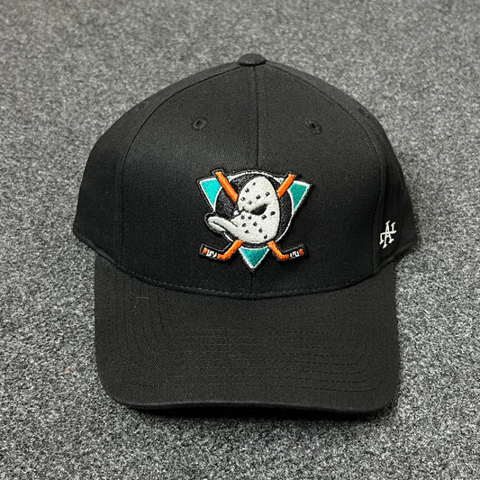 Anaheim Ducks Classic Logo Baseball Hat  – Black