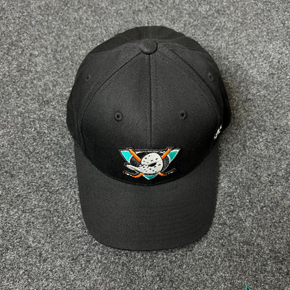 Anaheim Ducks Classic Logo Baseball Hat  – Black