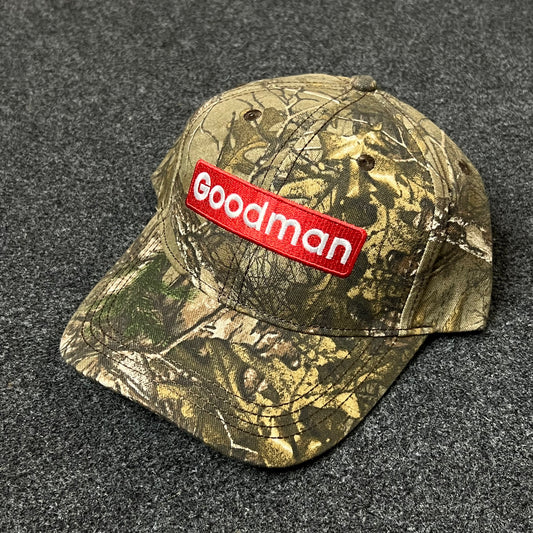 Goodman Camo Hat – Woodland Camo with Red Patch