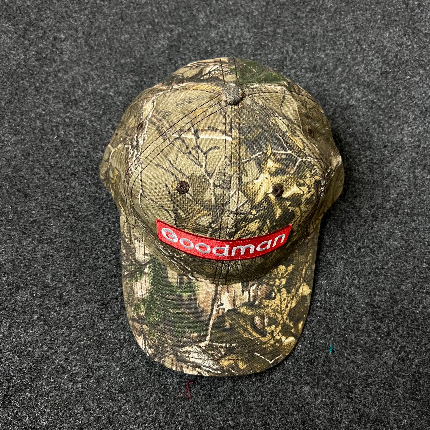 Goodman Camo Hat – Woodland Camo with Red Patch