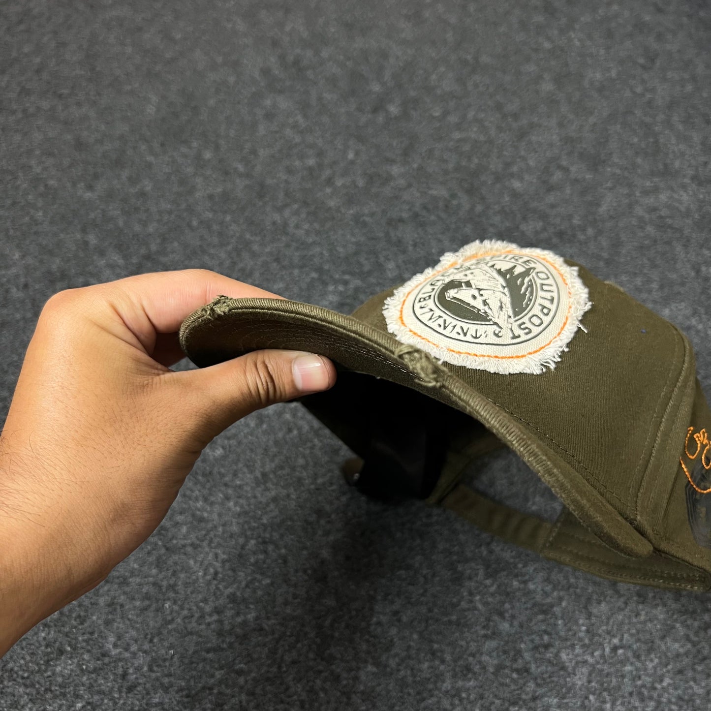 Sportsman’s Outpost Distressed Hat – Olive Green