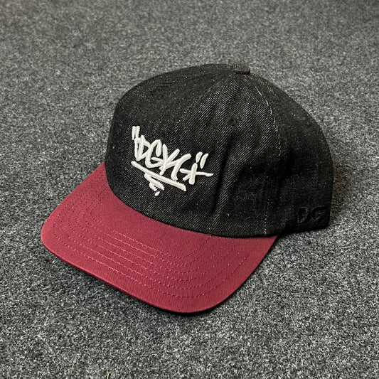 DGK Graffiti Logo Two-Tone Hat – Black & Maroon