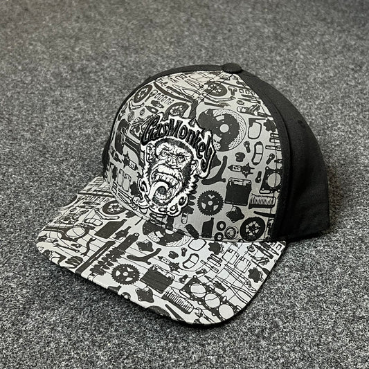 Gas Monkey Garage All-Over Print Trucker Hat – Black & Gray