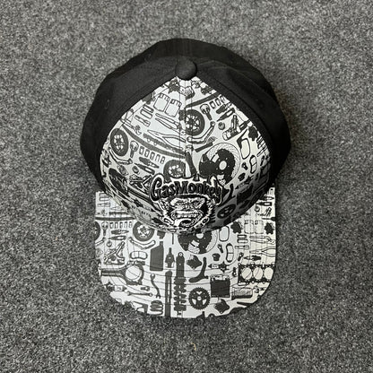 Gas Monkey Garage All-Over Print Trucker Hat – Black & Gray