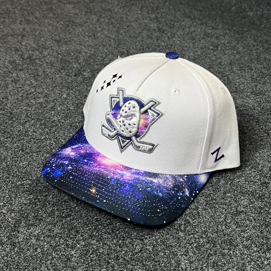 Anaheim Ducks Galaxy Brim Hat – White & Purple