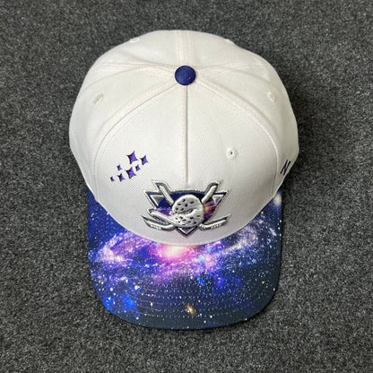 Anaheim Ducks Galaxy Brim Hat – White & Purple