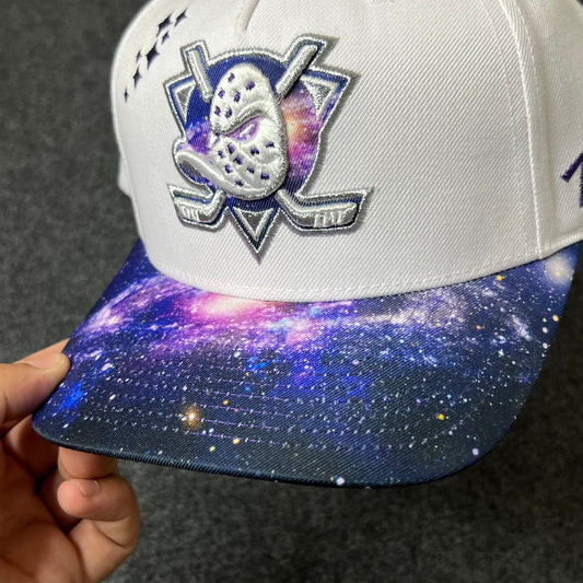 Anaheim Ducks Galaxy Brim Hat – White & Purple