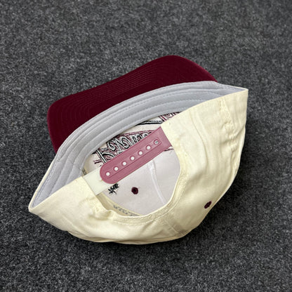 Peterborough Petes Script Logo Hat – Cream & Maroon