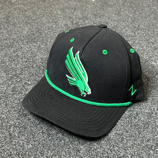 North Texas Mean Green Rope Accent Hat – Black & Green