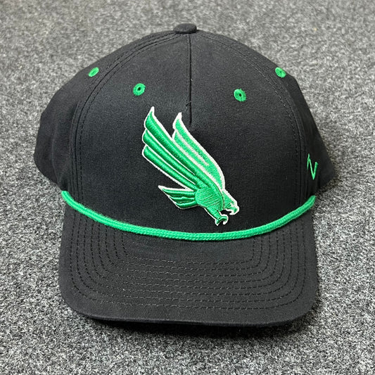 North Texas Mean Green Rope Accent Hat – Black & Green