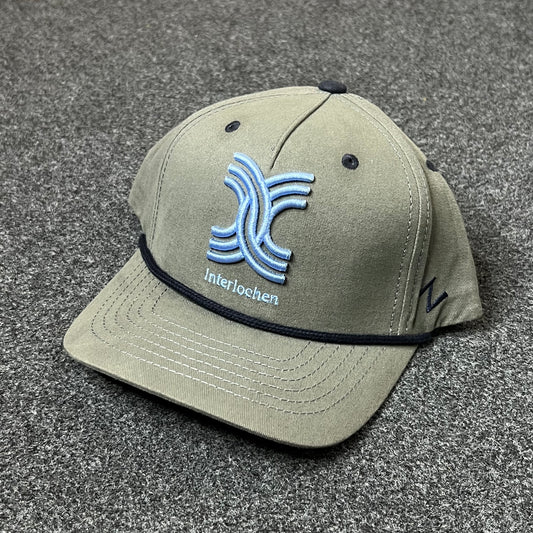 Interwoven Logo Rope Accent Hat – Khaki & Black