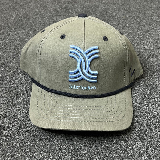 Interwoven Logo Rope Accent Hat – Khaki & Black