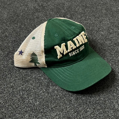 Maine Baseball Hat -  Green & White