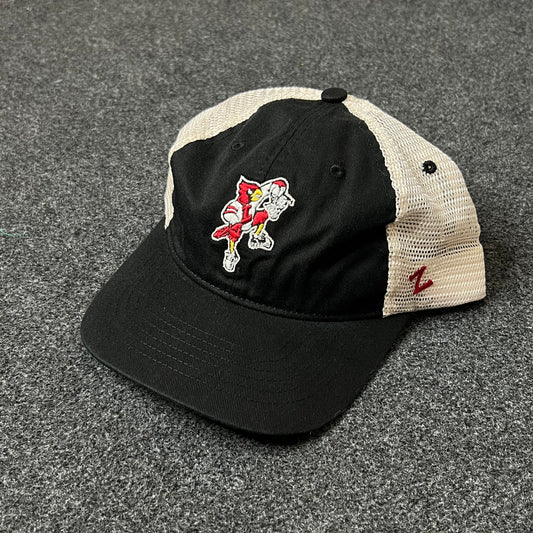 Vintage Mascot Baseball Hat – Black & White