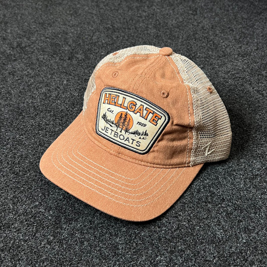 Hellgate Jetboats Baseball Hat – Rustic Orange & Beige