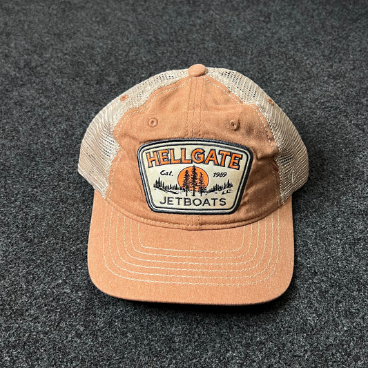 Hellgate Jetboats Baseball Hat – Rustic Orange & Beige