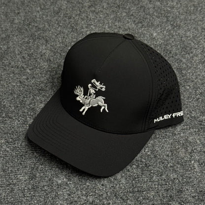 Muley Freak Skeleton Bowhunter Performance Cap – Black