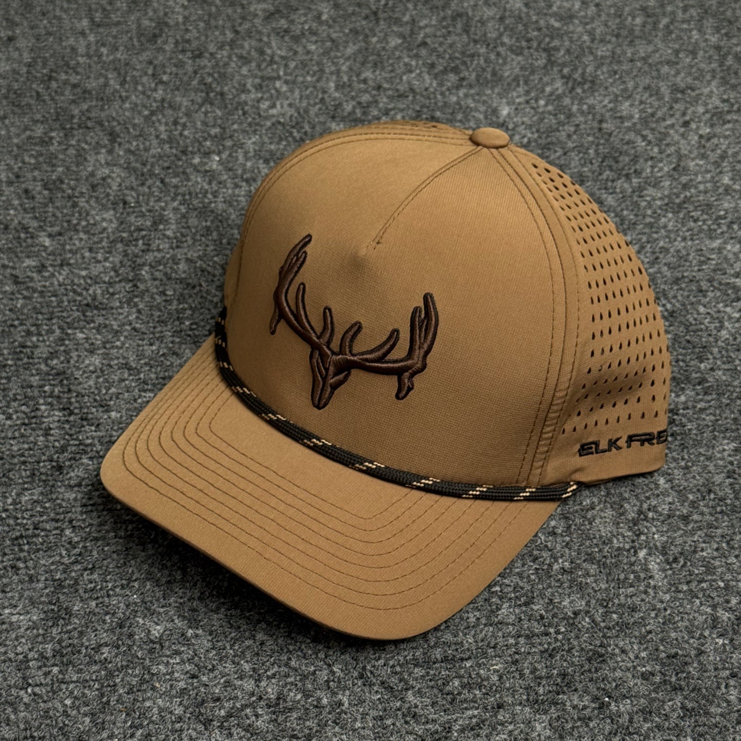 PRO Elk Logo Rope Flatty (Coyote Brown) Cap