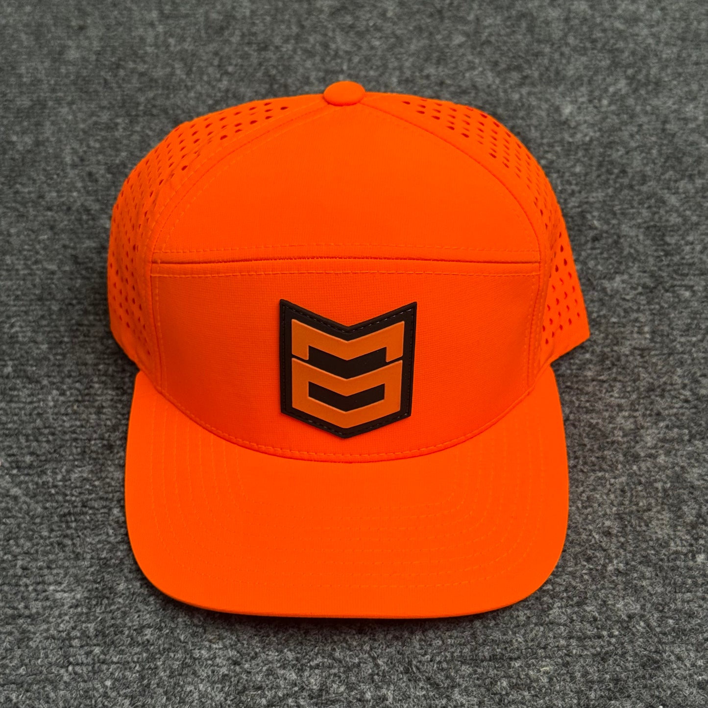 Rush Hat - MTN OPS chevron icon in the Blaze Orange