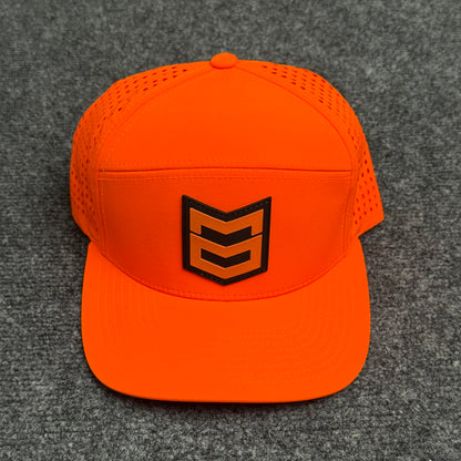 Rush Hat - MTN OPS chevron icon in the Blaze Orange