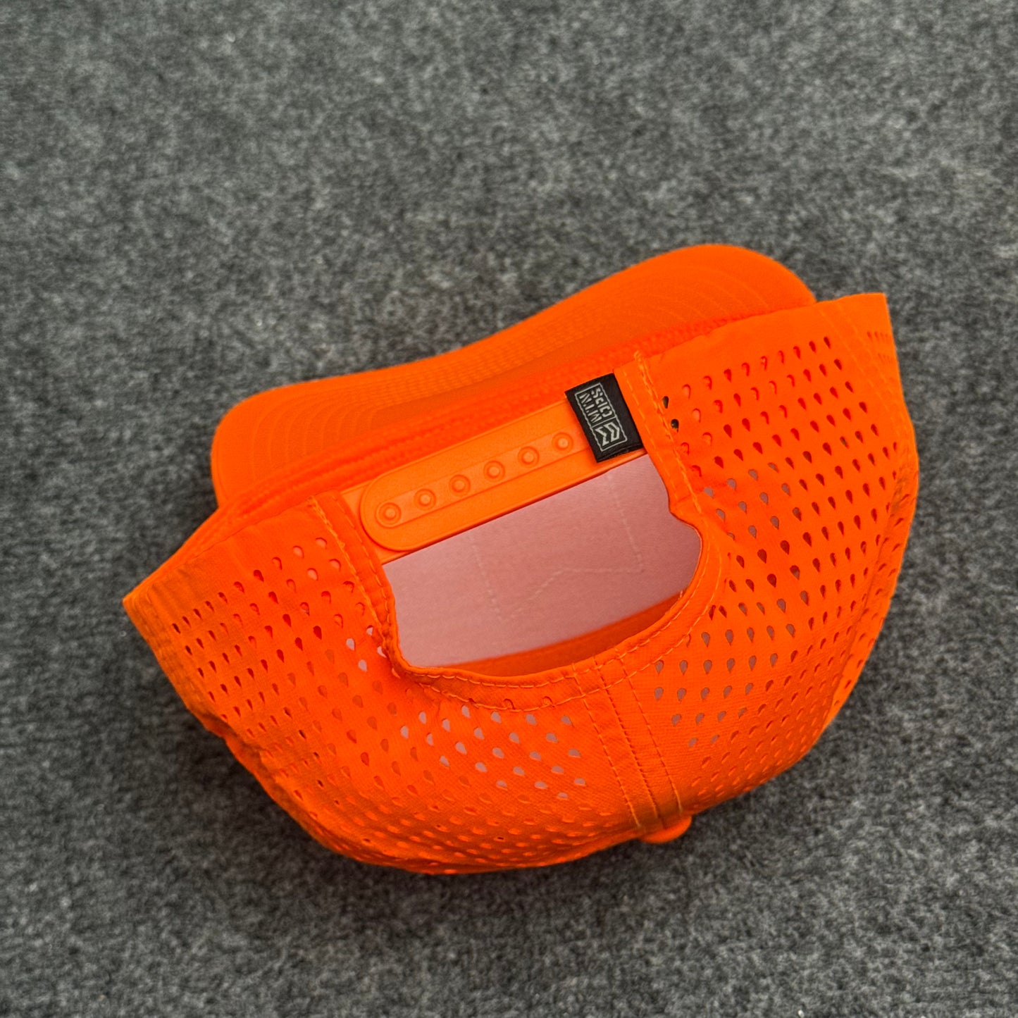 Rush Hat - MTN OPS chevron icon in the Blaze Orange