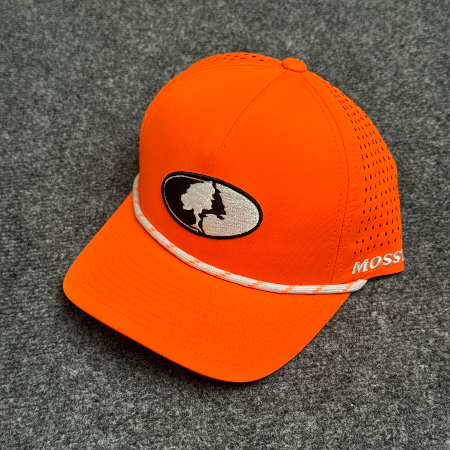 Mossy Oak High-Vis 5-Panel Performance Rope Cap – Blaze Orange