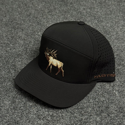 Muley Freak Bugling Elk 7-Panel Performance Cap – Black