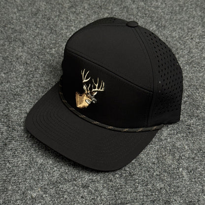 PRO Whitetail Head Rope Flatty in the Solid Black Cap